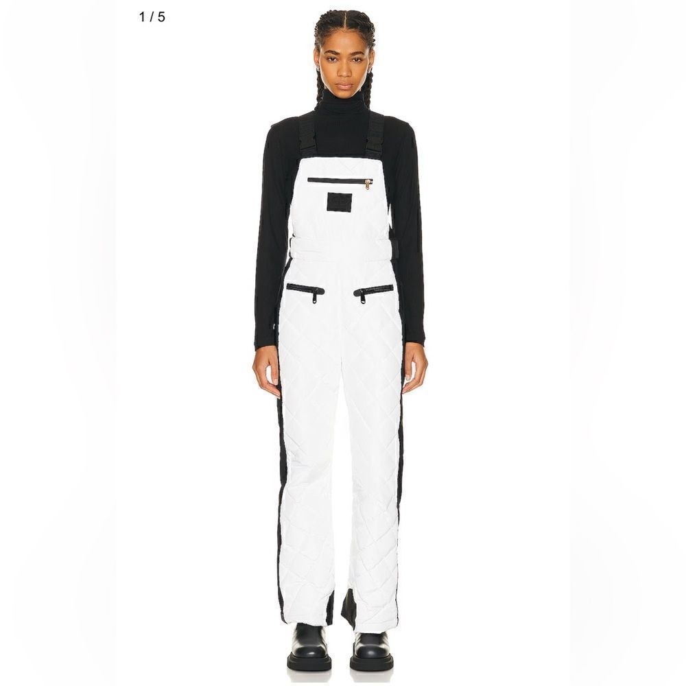 Goldbergh Agnes Cecile Ski Bibs Pants Salopettes White Black NWT US 4
